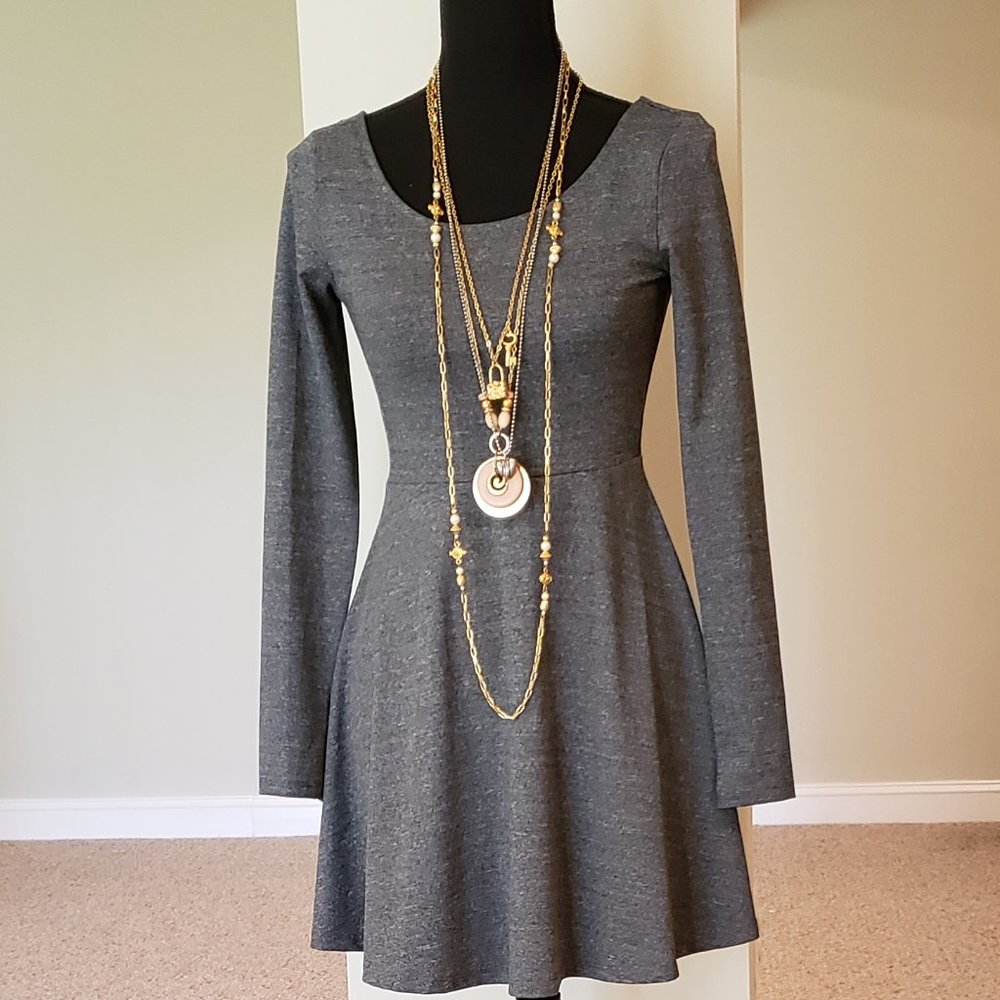Divided Long Sleeve Dress